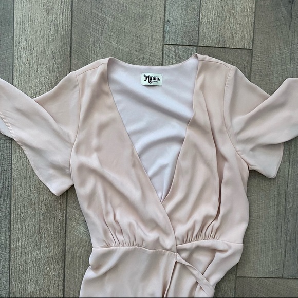 Show Me Your MuMu Sophia Wrap Dress Dusty Blush - Picture 8 of 14